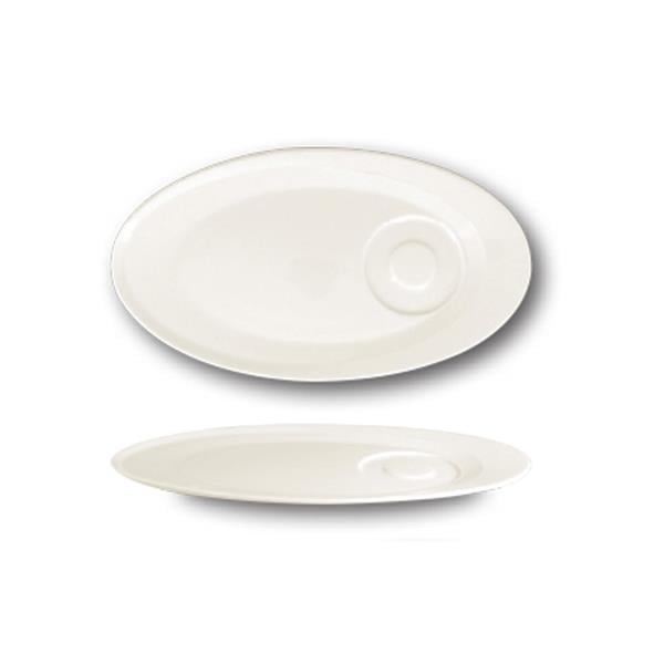 Porselen Giro 2 Bölmeli Oval Tabak
