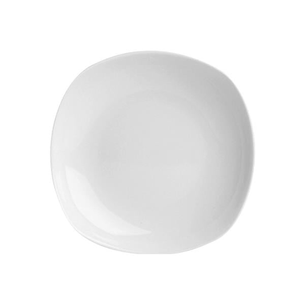 Porselen Square Beyaz Çukur Tabak 22Cm