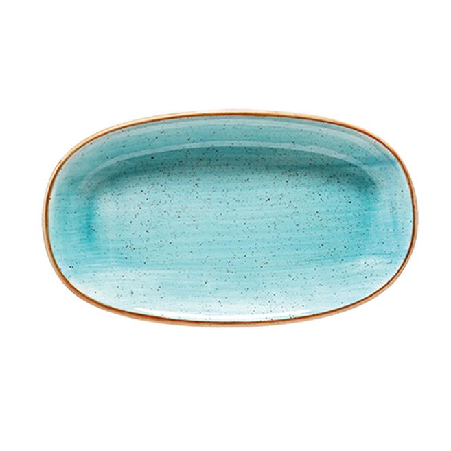 Bonna Aura Aqua Gourmet Oval Kayık Tabak 24 cm