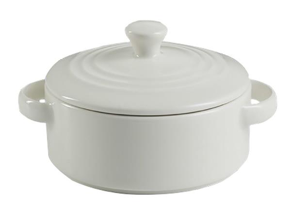 Porselen Nouvelle Cuisine Kapaklı Minimal Kase