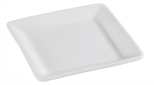 Porselen Micro Minimal Düz Tabak Beyaz
