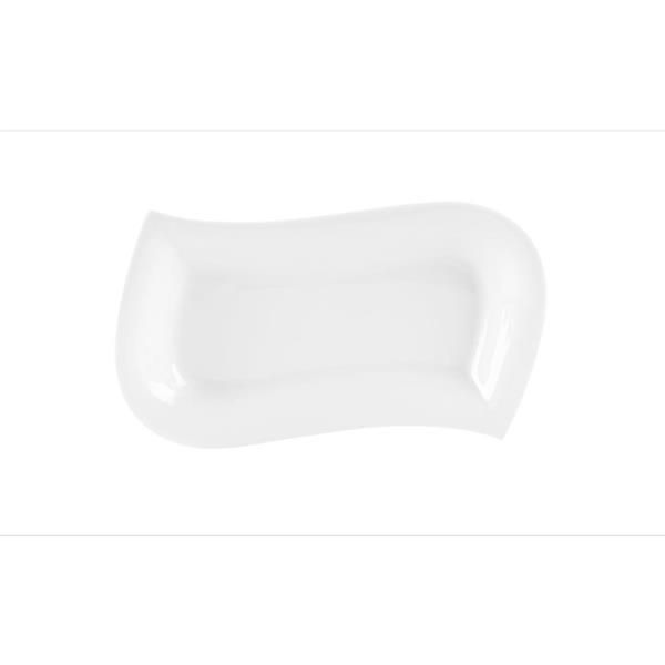 Porselen Leaf Kayık Tabak 23Cm