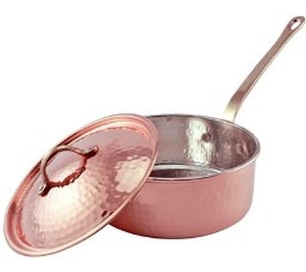 Bakır Tek Kulp Şef Tava 14 cm