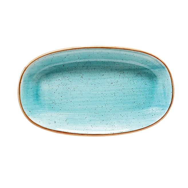 Bonna Aura Aqua Gourmet Oval Kayık Tabak 19 cm