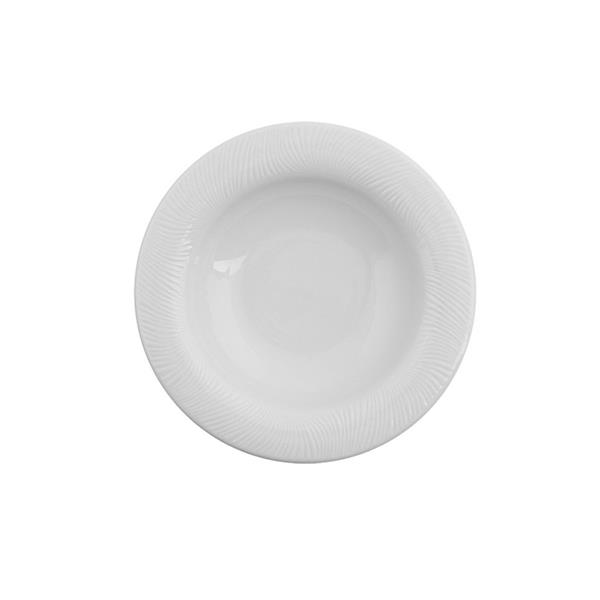 Porselen Lara Beyaz Çukur Tabak 21Cm
