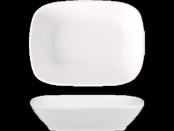 Porselen Delta Kare Kayık Tabak 14 cm