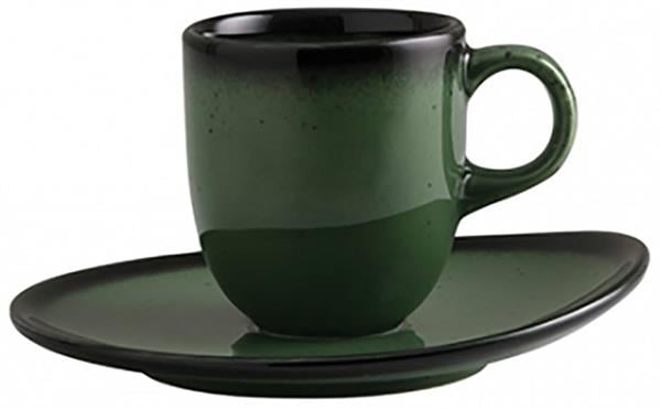 Porselen Joy Green Kahve Fincanı ve Tabağı