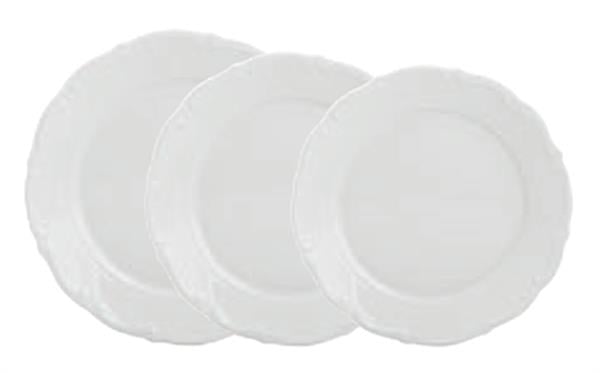Porselen Maria Beyaz Düz Tabak 19Cm